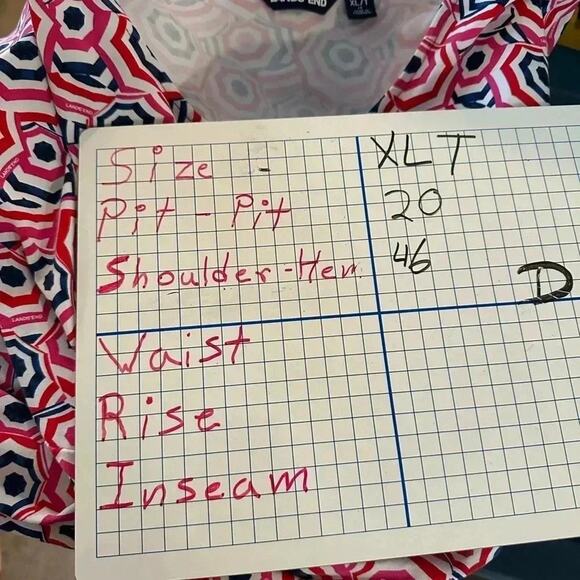 Lands’ End Print cap sleeve Dress Costal asymmetrical Twist tall plus size - Picture 9 of 9